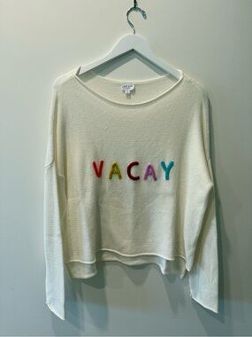 Le Lis Cream 'VACAY' Embroidered Sweater